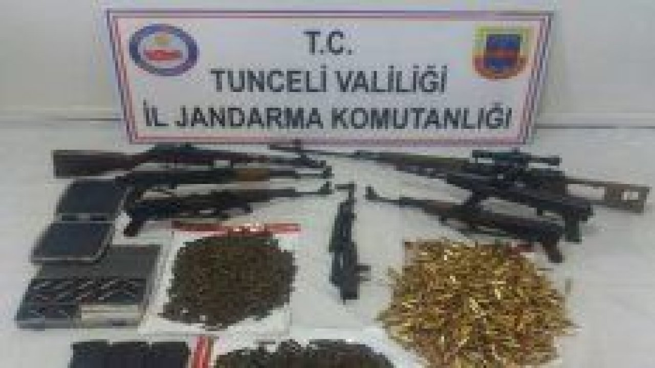 Tunceli’de teröristlerin silah ve cephaneleri ele geçirildi