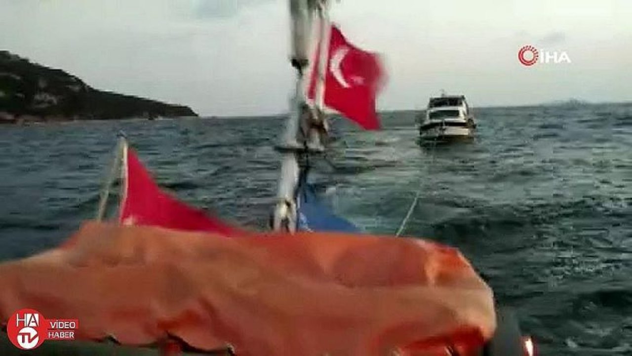 Heybeliada açıklarında bozulan tekneyi ekipler kurtardı