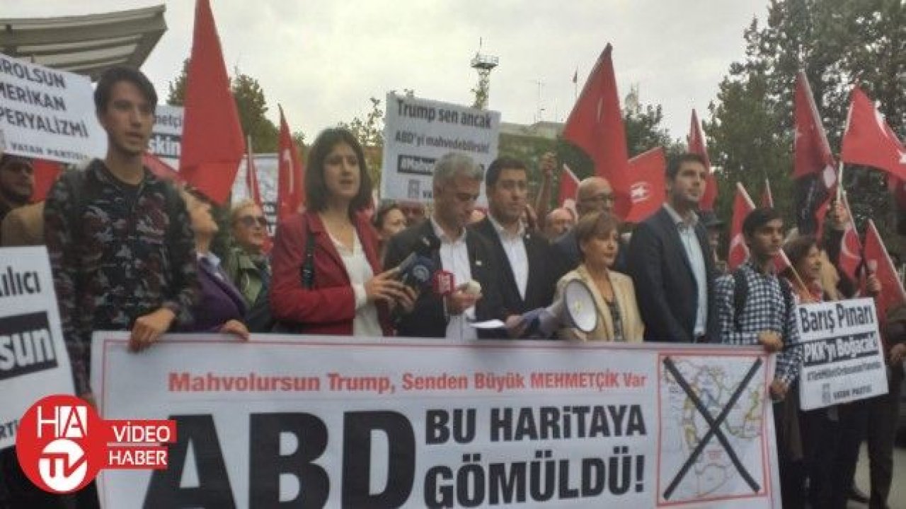 ABD Büyükelçiliği önünde Trump’a tepki eylemi