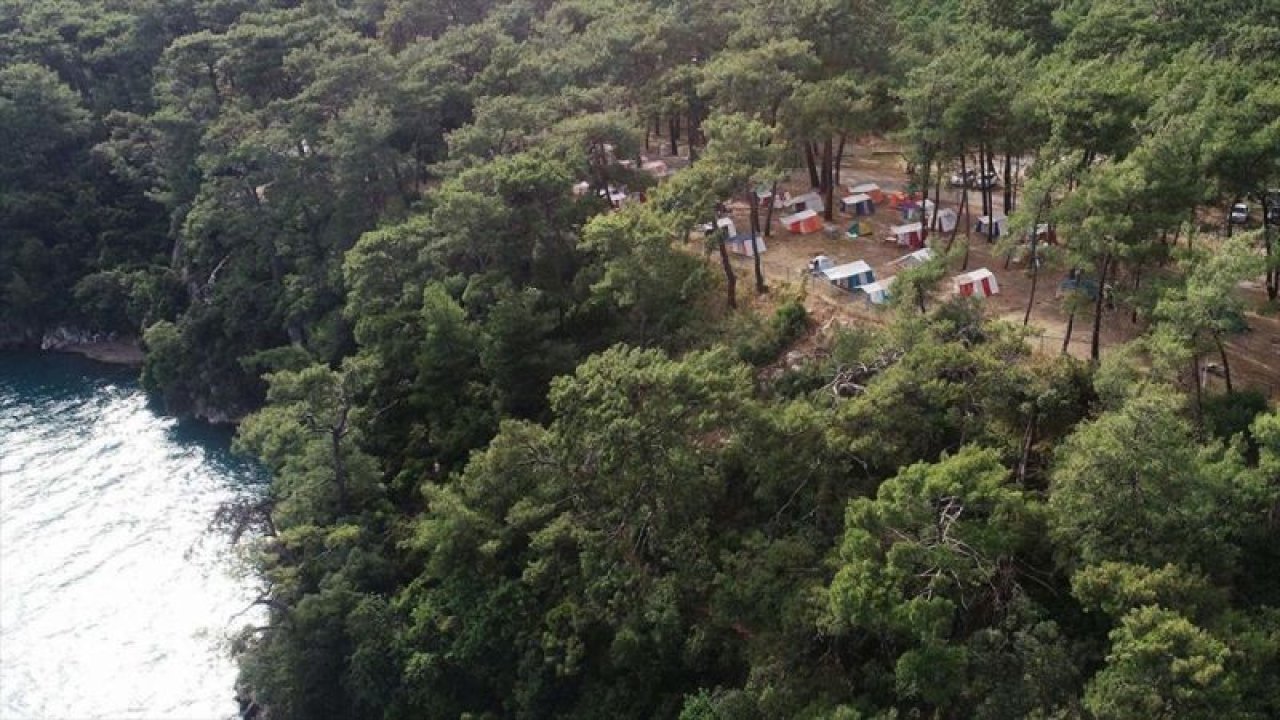 Tatilciler Gökova'da Çadır Kampında