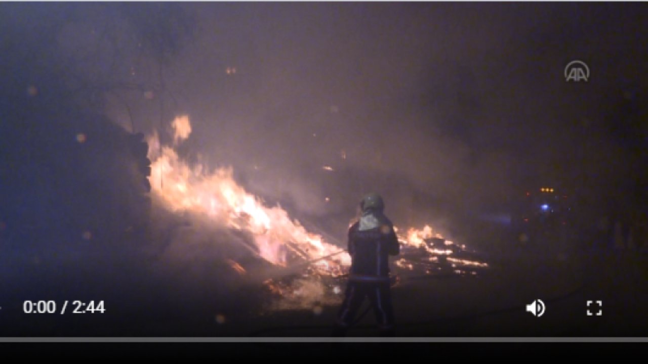 Ankara'da Korkutan gecekondu yangını