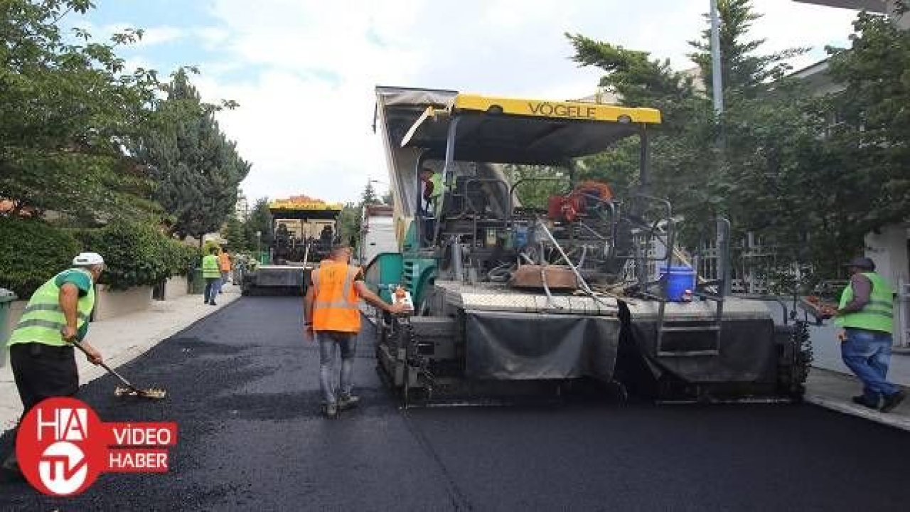 Çankaya'da asfalt çalışmaları hız kesmiyor