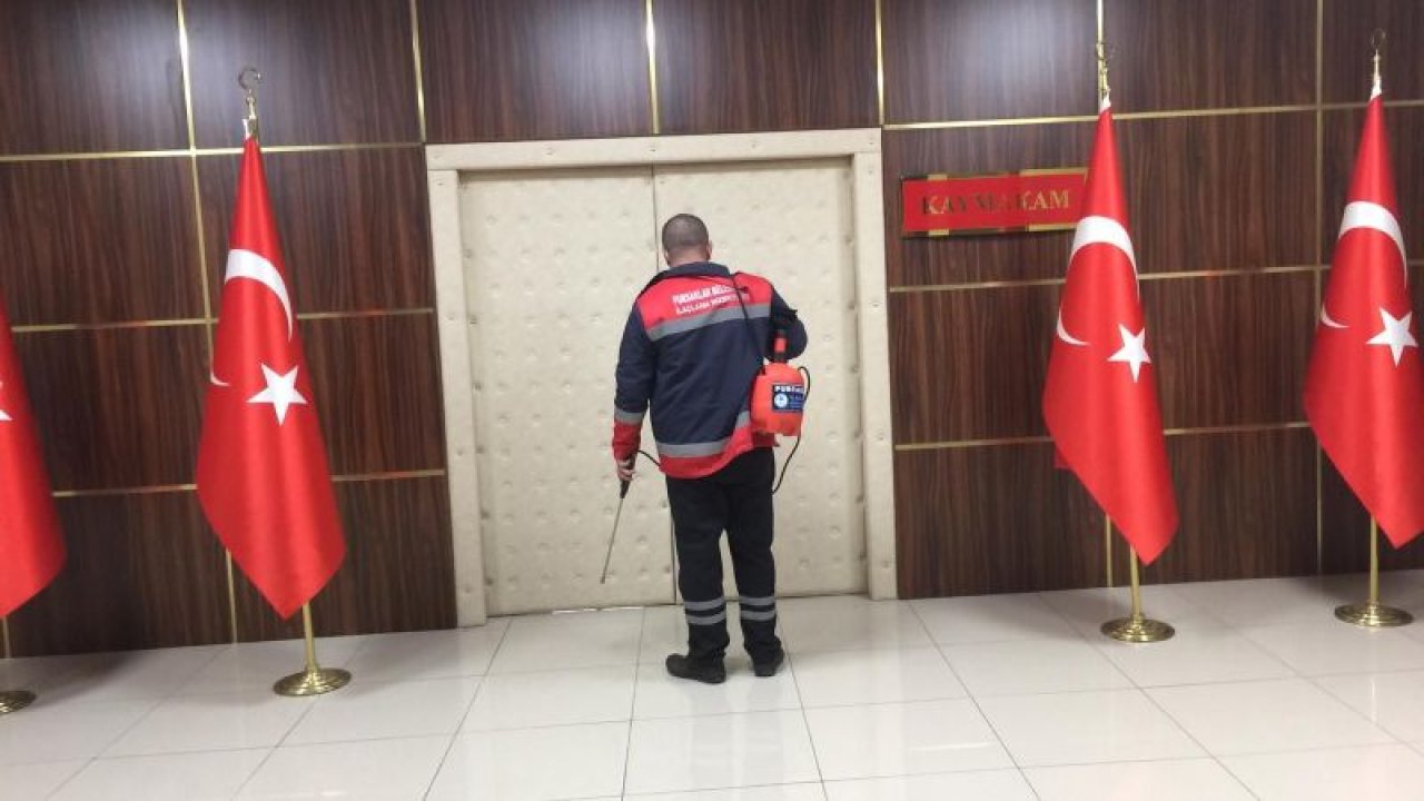 Ankara Pursaklar'da Koronavirüs Tehdidine Karşı Yoğun Dezenfekte