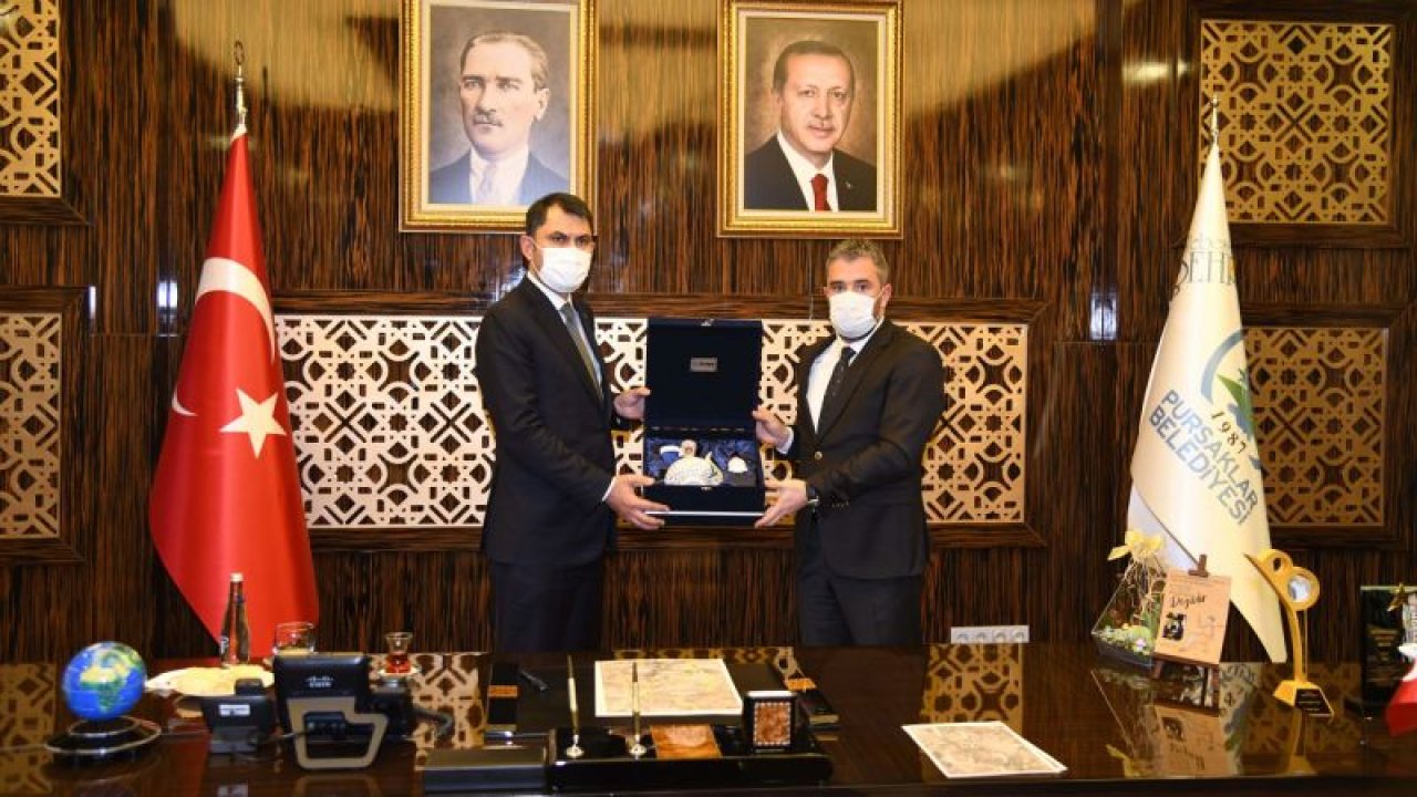 Bakan Kurum Ankara Pursaklar Belediye Başkanı Ertuğrul Çetin'i Ziyaret Etti