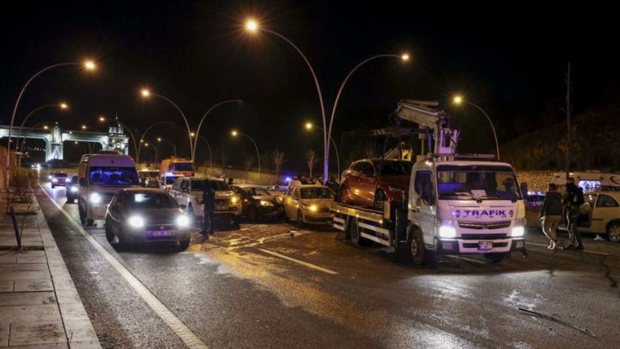 Başkentte zincirleme trafik kazası: 3 kişi yaralandı