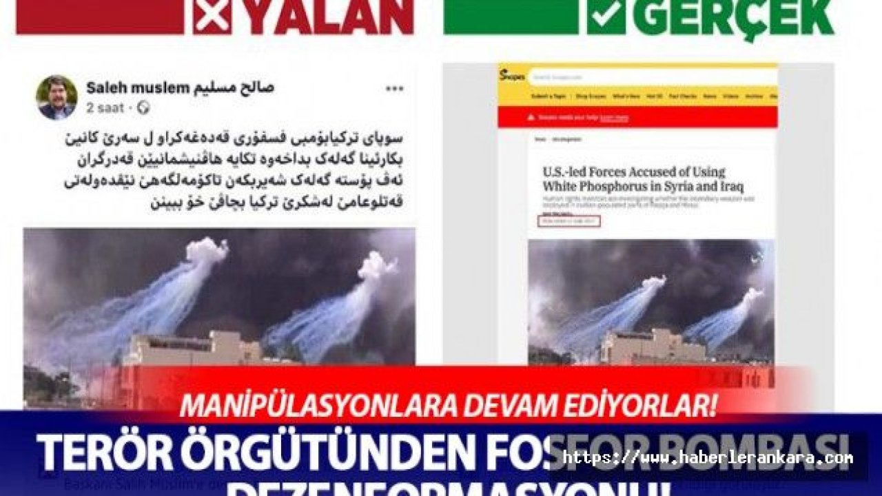 Barış Pınarı Harekatı'nda “fosfor bombası kullanıldı“ dezenformasyonu