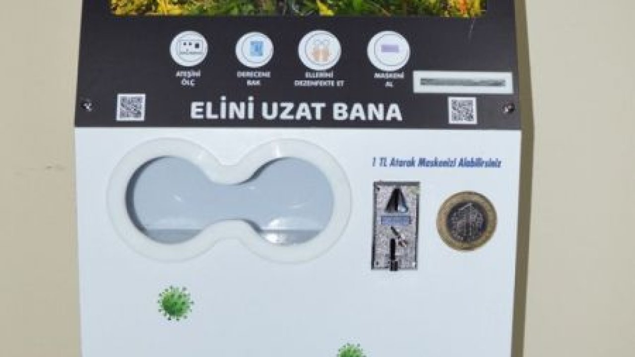 Atık karşılığı maske veren otomatlar salgınla mücadeleye destek veriyor