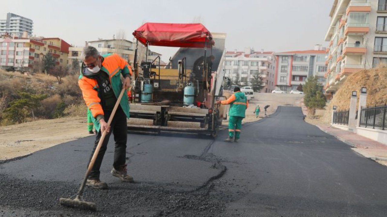 Ankara Çankaya Belediyesi asfalt çalışmalarına devam ediyor...