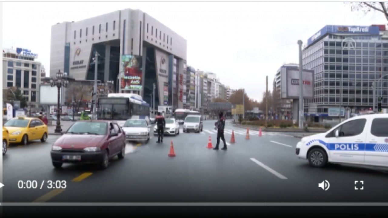 Ankara sokakları kısıtlamada sessizliğe büründü