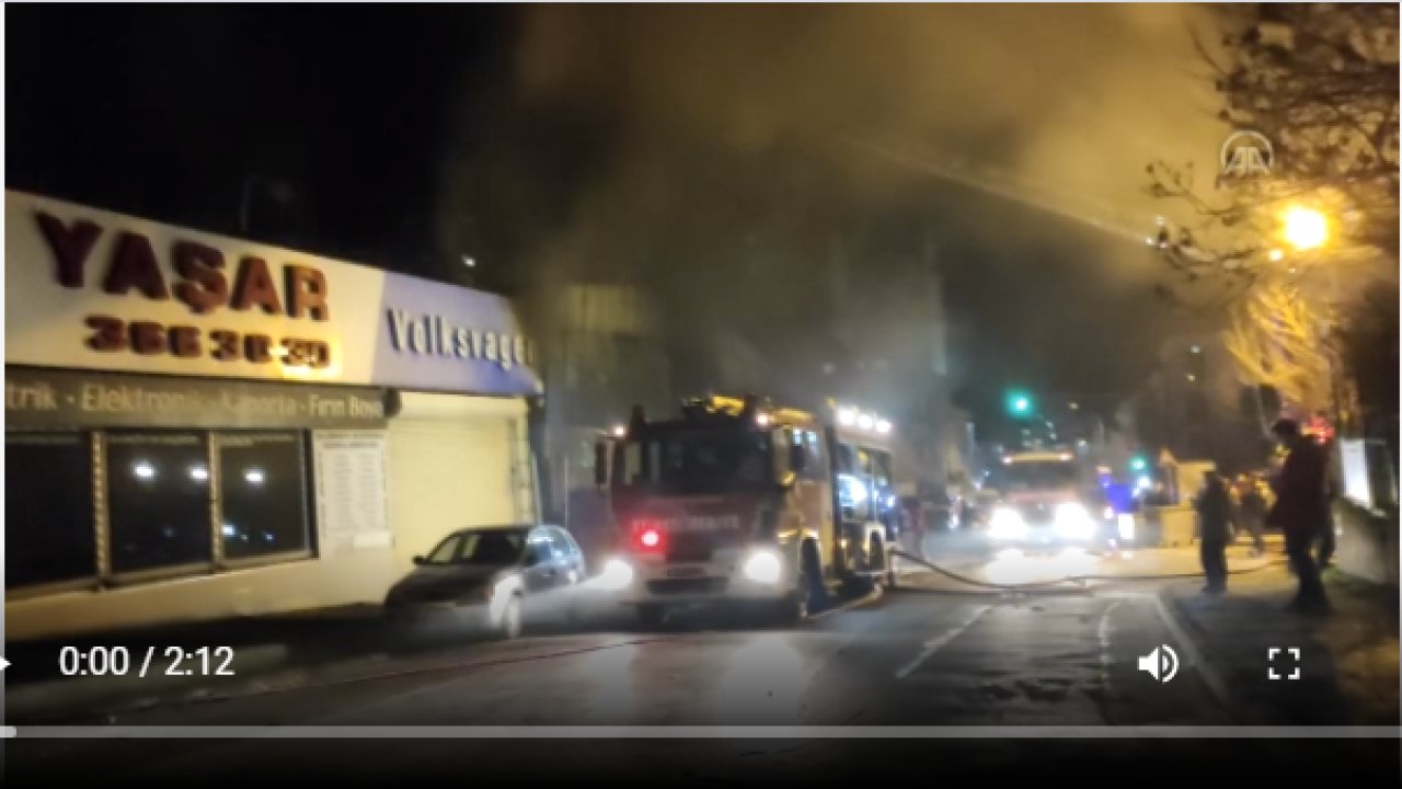 Maltepe'de iş yerinde çıkan yangın söndürüldü