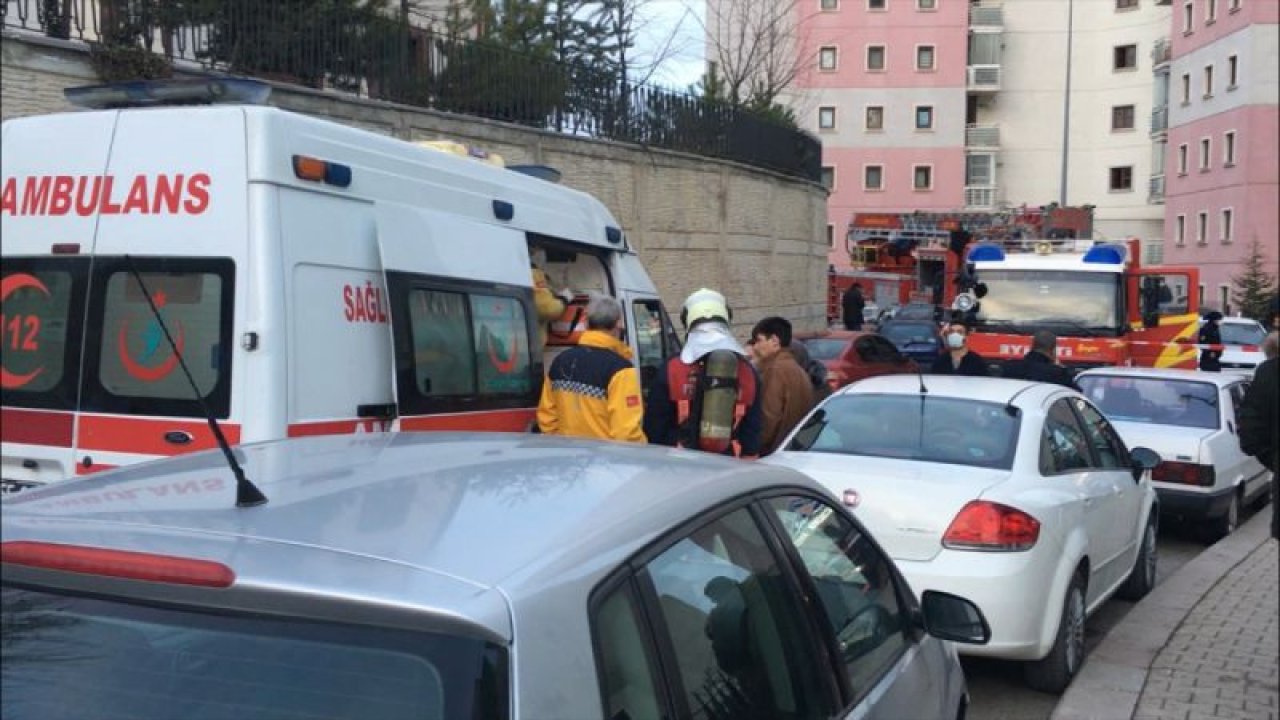 Ankara Keçiören'de TOKİ bloklarında çıkan yangın hasara neden oldu