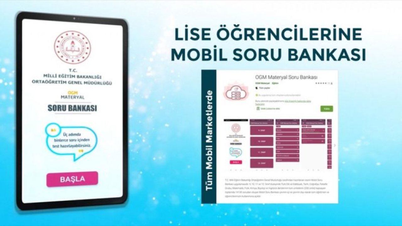 MEB lise öğrencilerine yönelik 15 bin soruluk "Mobil Soru Bankası" uygulaması hazırladı
