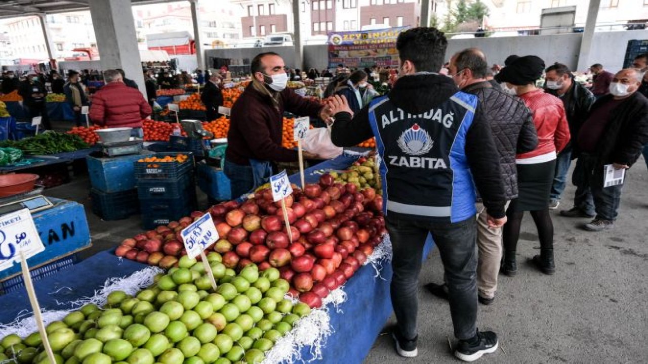 Ankara'da Semt Pazarı Denetimi: Pandemide Altındağ Belediyesi'nden Semt pazarlarına sıkı kontrol