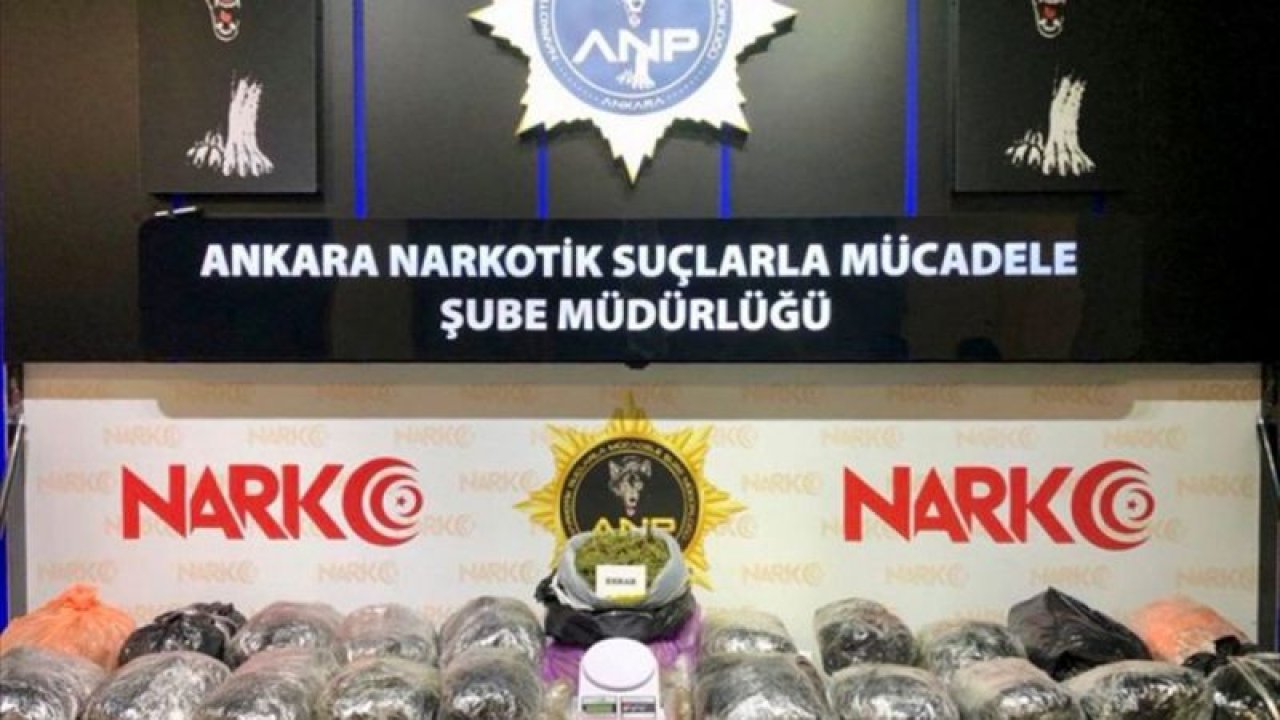 Ankara'da uyuşturucu operasyonunda 22 kilo esrar ele geçirildi