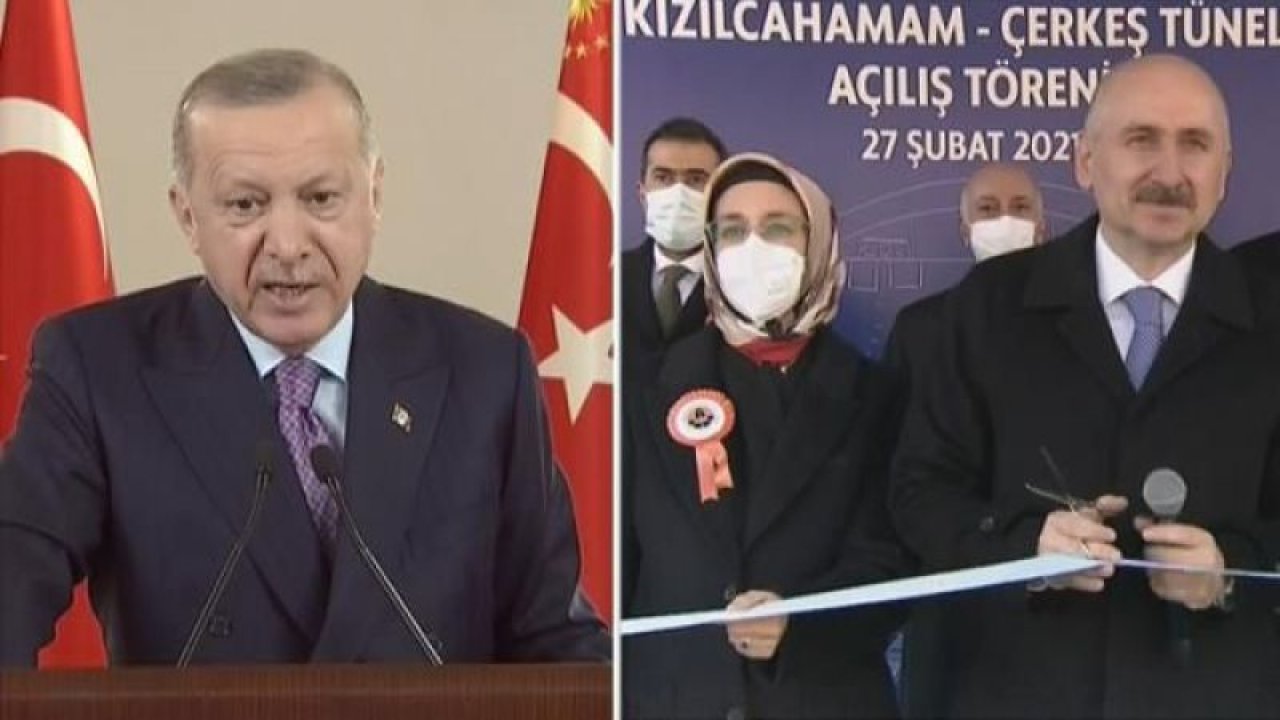 Ankara Kızılcahamam–Çerkeş Tüneli Törenle Açıldı! Cumhurbaşkanı Erdoğan'dan Önemli Açıklamalar...