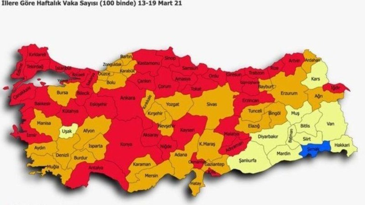 Risk Haritasında Kriter Değişikliği! Kırmızı 200'den Başlayacak! Ankara'nın Rengi Kırmızı mı, Sarı Mı Olacak?