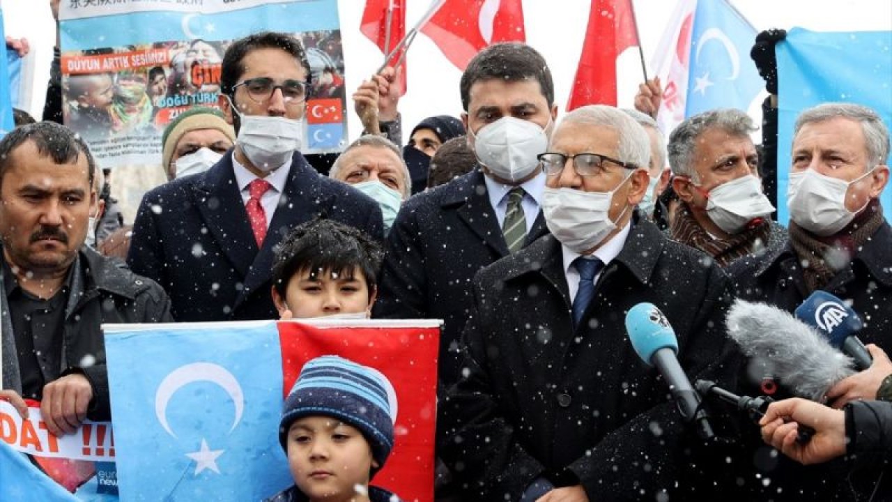 Çin'in Ankara Büyükelçiliği Önünde Uygur Türkleri Politikası Protestosu Edildi!