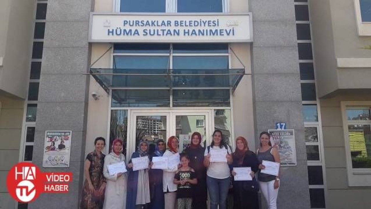 Pursaklar’da hanımlar sertifikalarını almaya devam ediyor