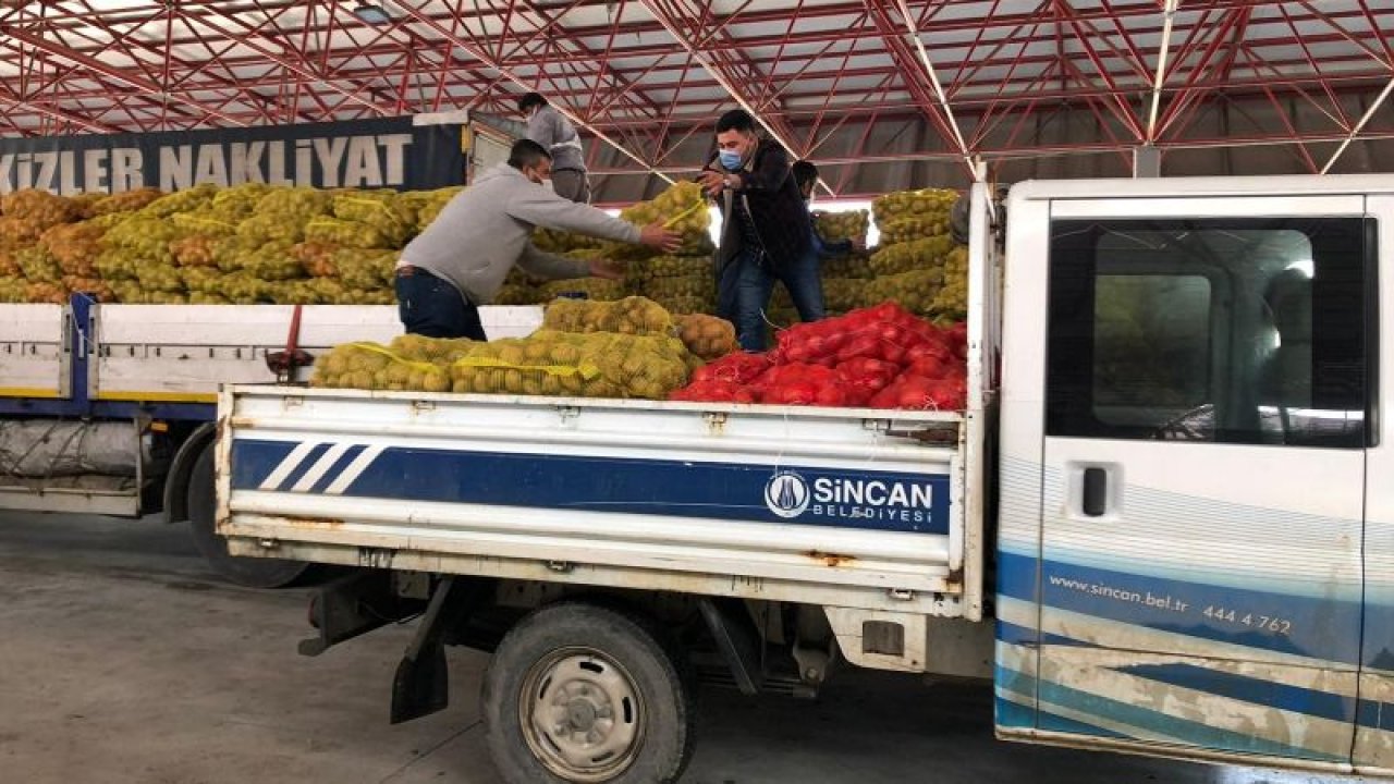 Ankara Sincan’da Patates ve Soğan Dağıtımına Başlandı