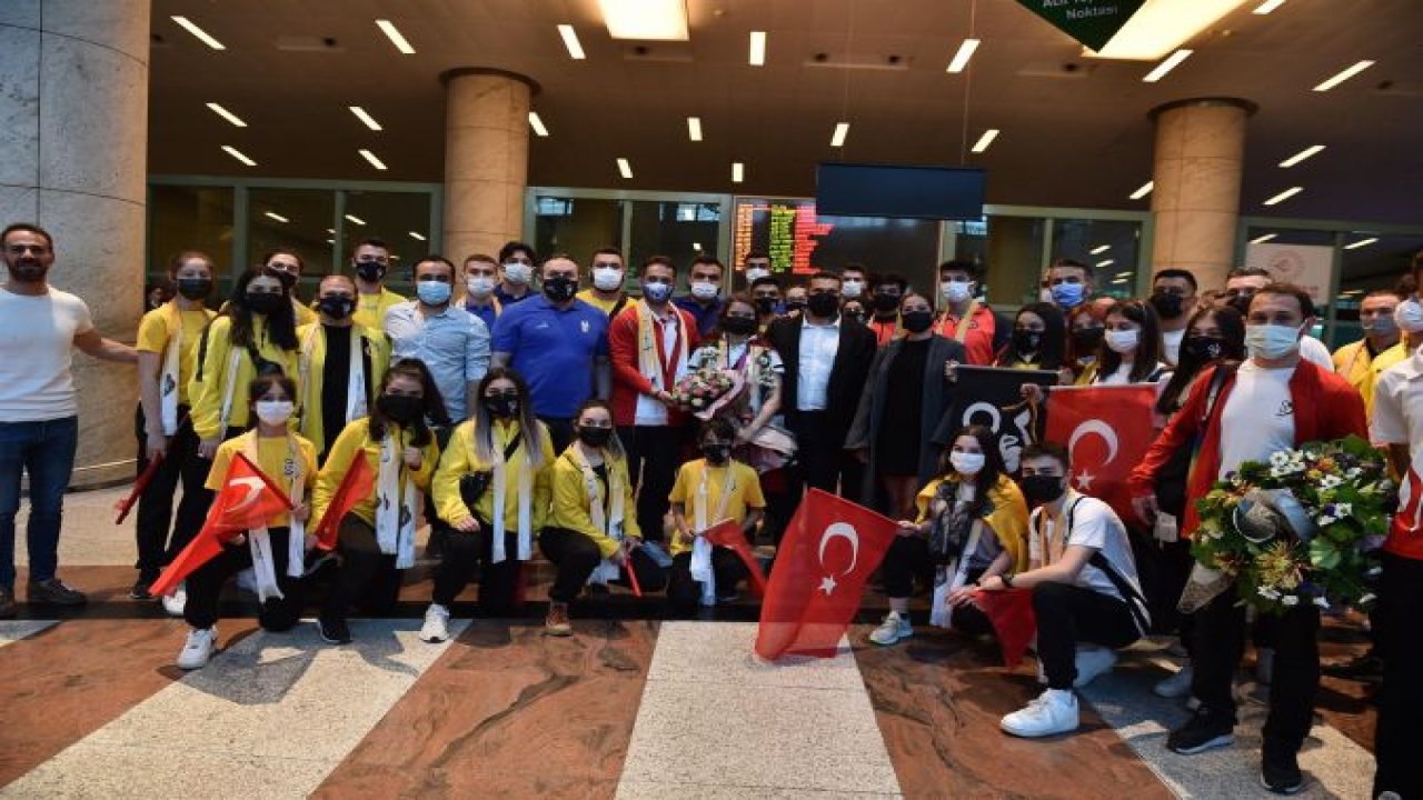 Ankara Ego Sporlu Dünya Aerobik Cimnastik Şampiyonu Ayşe Begüm Onbaşı Başkent’te Coşkuyla Karşılandı