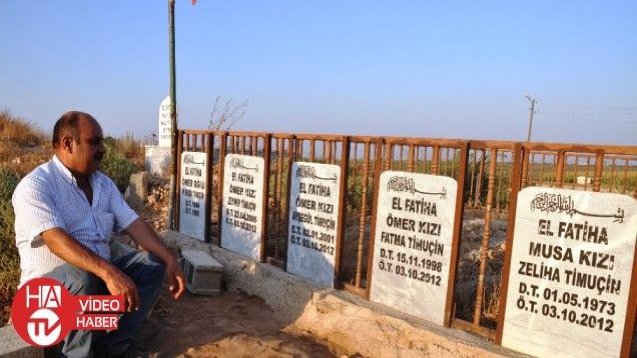 Suriye’den atılan havan topuyla hayatını kaybedenler mezarları başında anıldı