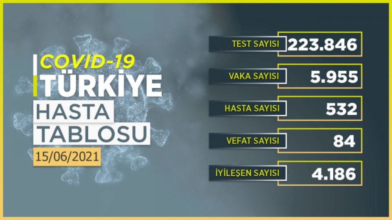 15 Haziran 2021 Türkiye koronavirüs tablosu! Ankara’da vaka sayısı kaç oldu?