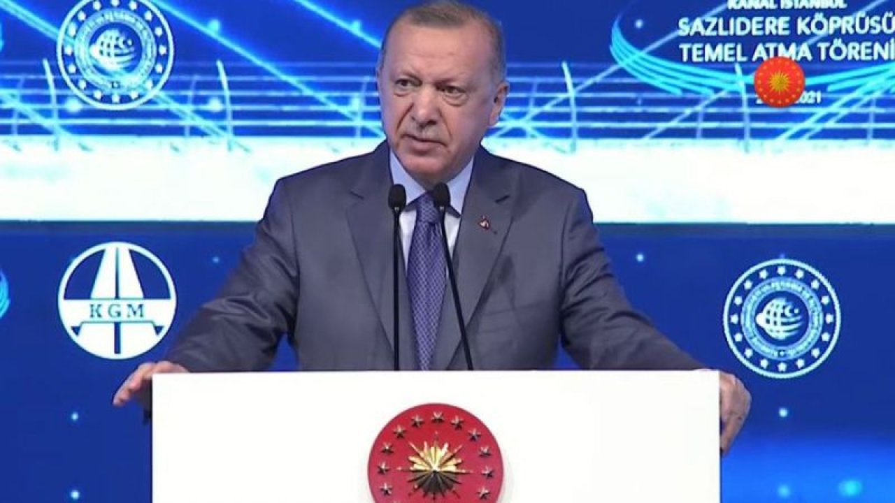 Kanal İstanbul’a İlk Temel…Cumhurbaşkanı Recep Tayyip Erdoğan Konuşuyor