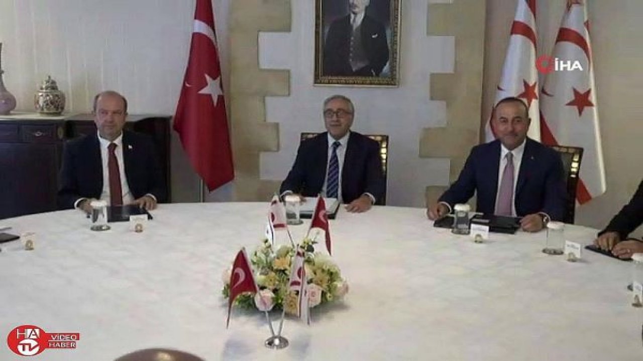 Çavuşoğlu, KKTC’de siyasi partilerle yuvarlak masa toplantısında