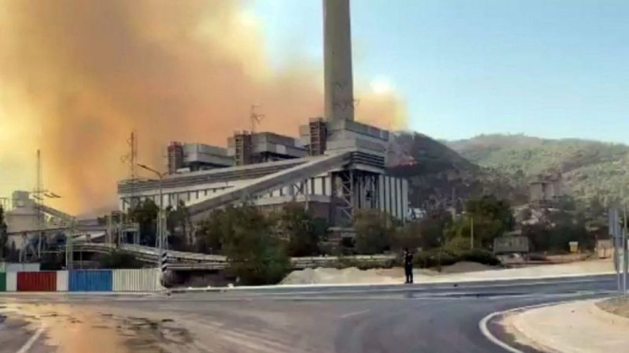 Milas’ta alevler Termik Santrali’ne girdi! Mücadele sürüyor: Santraldeki yangın söndürüldü