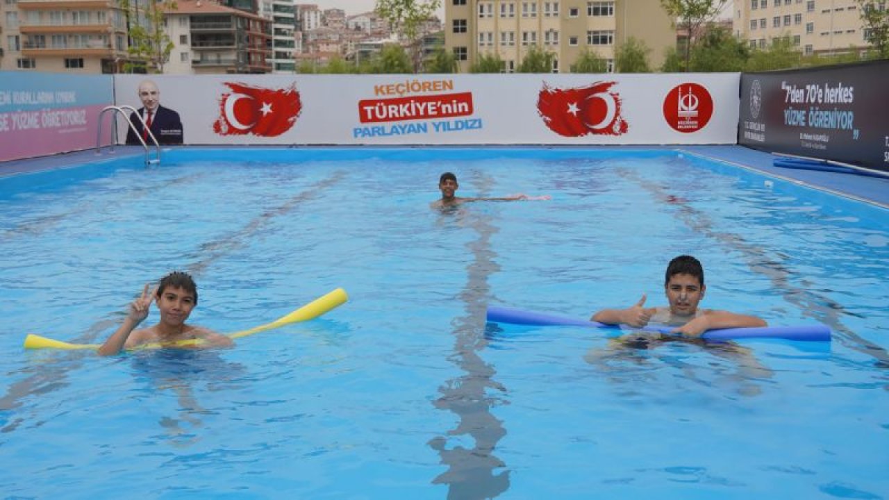 Ankara Keçiören Belediyesi’nden Büyük Hizmet! Prefabrik Havuzlar Müthiş Fayda Sağlıyor! Keçiören’de Yüzme Bilmeyen Kalmayacak…
