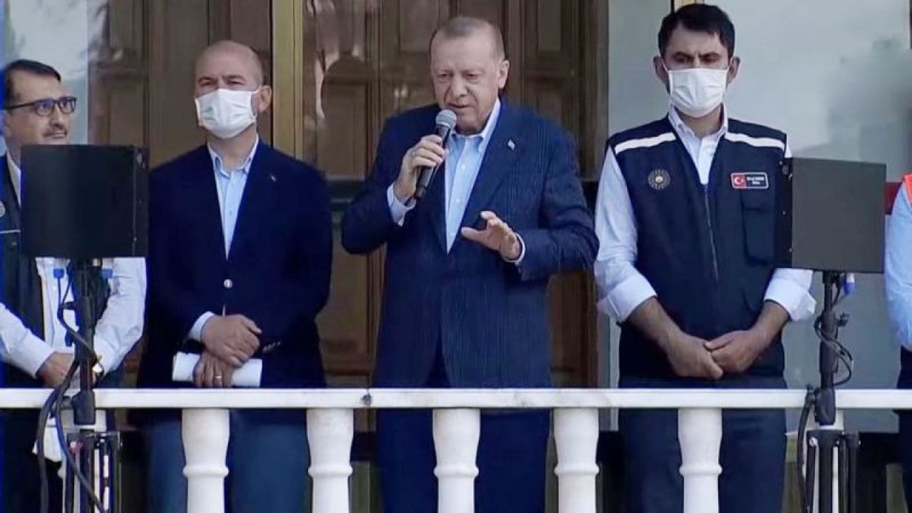 Cumhurbaşkanı Erdoğan Kastamonu’da! Cumhurbaşkanı Erdoğan: “Bu Afetleri de Birlikte Aşacağız”