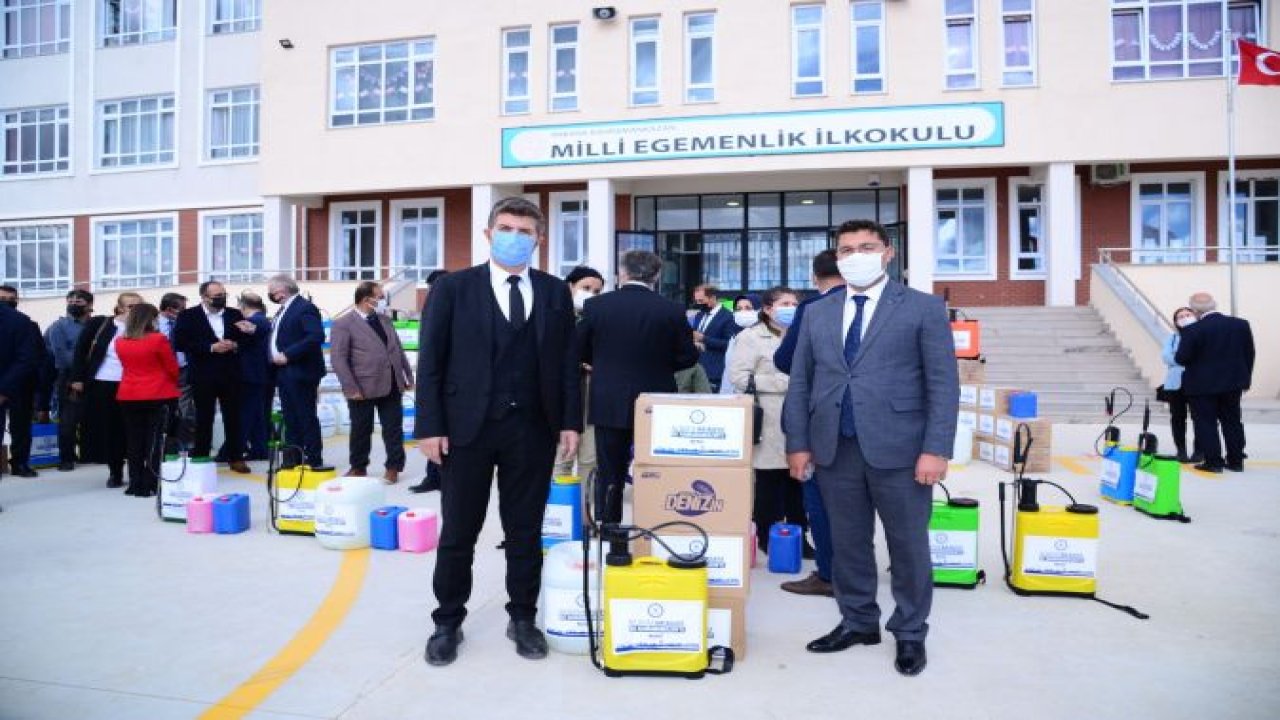 Ankaralı Belediyeden Okullara 20 tonluk temizlik ve dezenfekte malzemesi desteği!