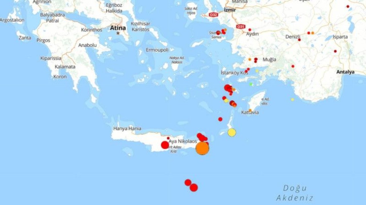 Ege Denizi'nde deprem