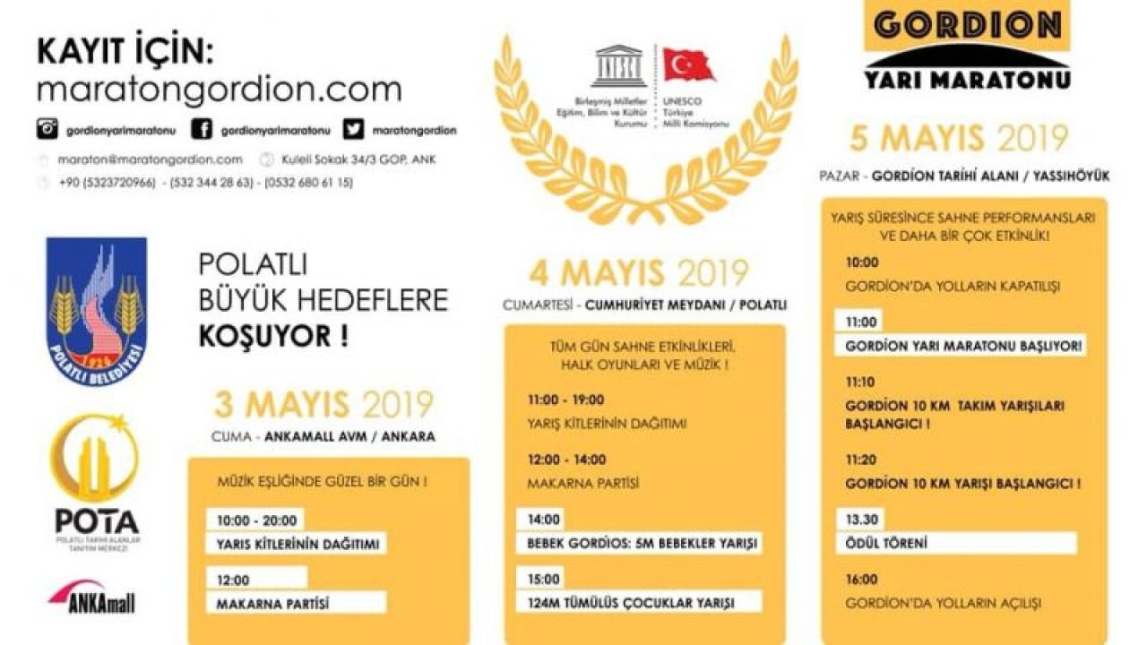 Gordion Yarı Maratonu 5 Mayıs'ta Polatlı'da Gerçekleşecek