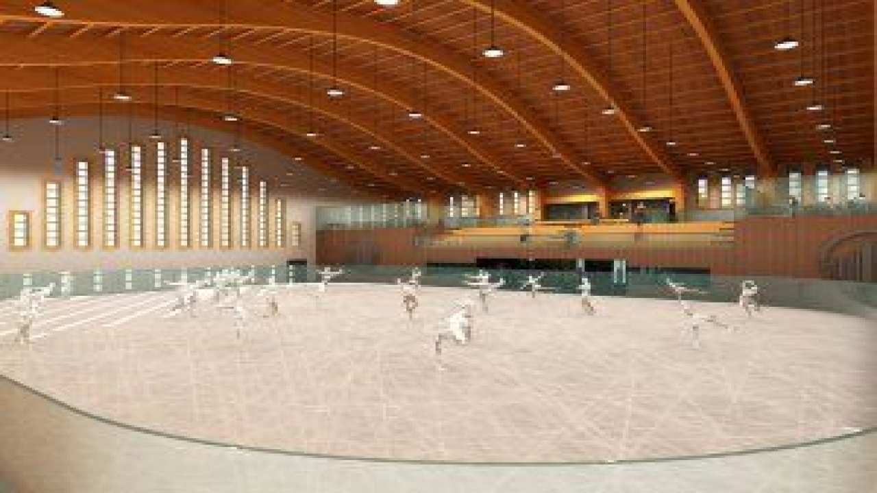 Ali Ersoy Mahallesi'nde ki Buz Pateni Sarayı’nın inşaatı hızla yükseliyor