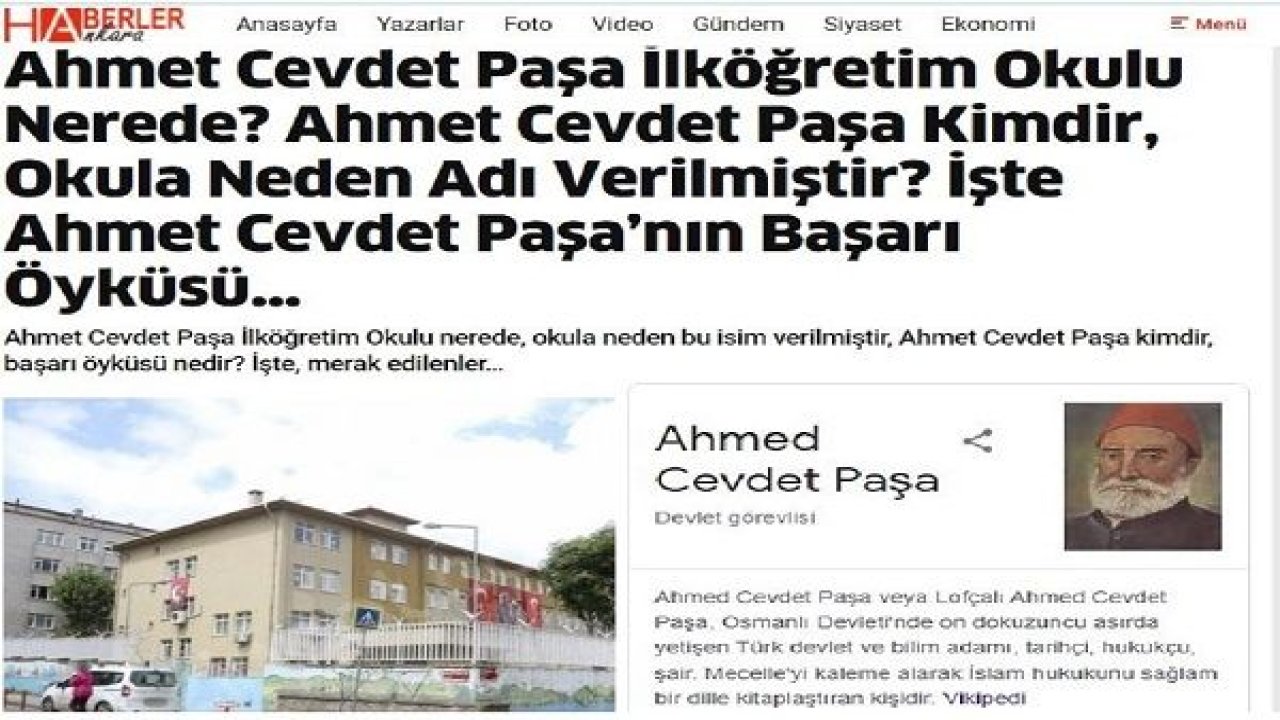 Ahmet Cevdet Paşa İlköğretim Okulu Nerede? Ahmet Cevdet Paşa Kimdir, Okula Neden Adı Verilmiştir? İşte Ahmet Cevdet Paşa’nın Başarı Öyküsü…