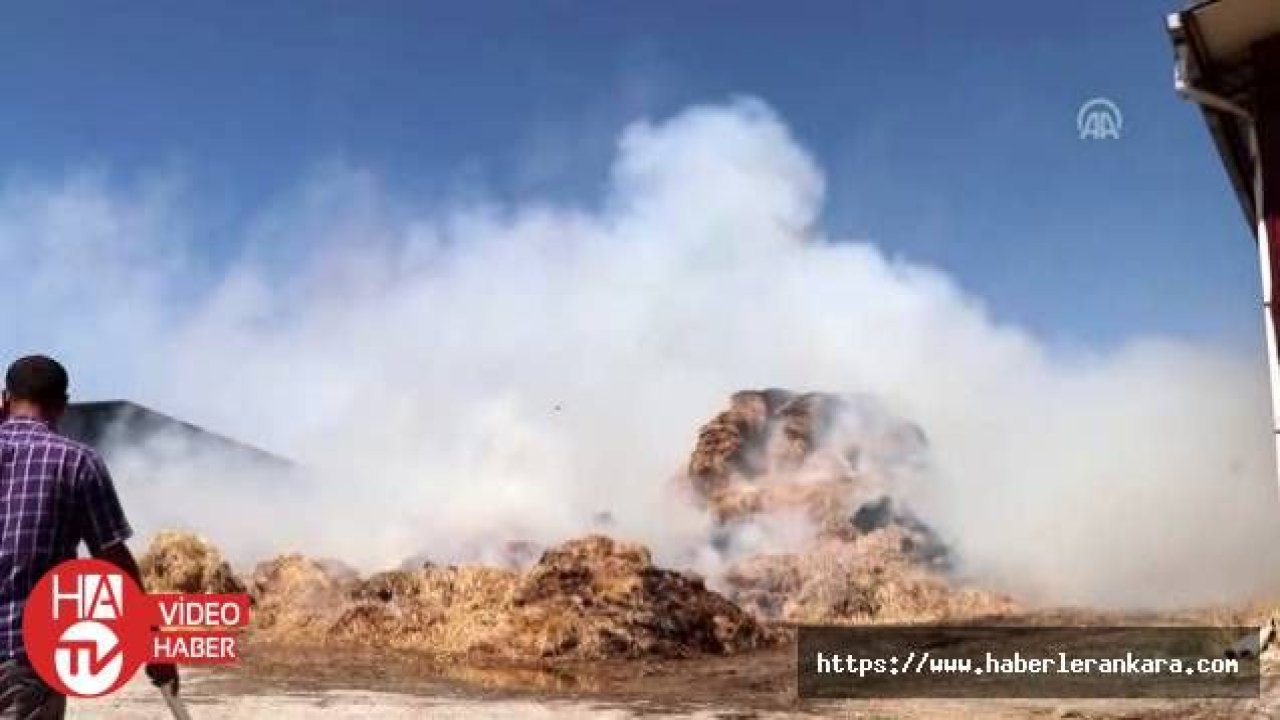 Elazığ'da 70 ton saman yandı