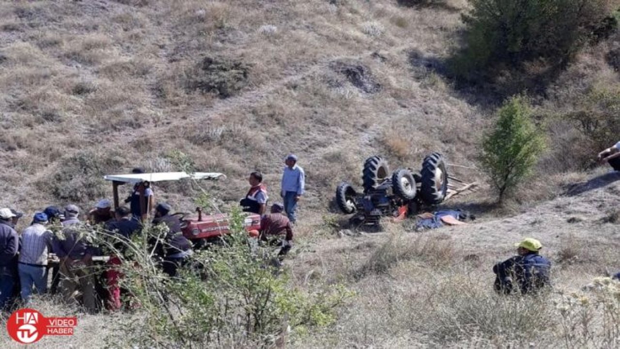 Kontrolden çıkan traktör devrildi: 1 ölü, 1 yaralı