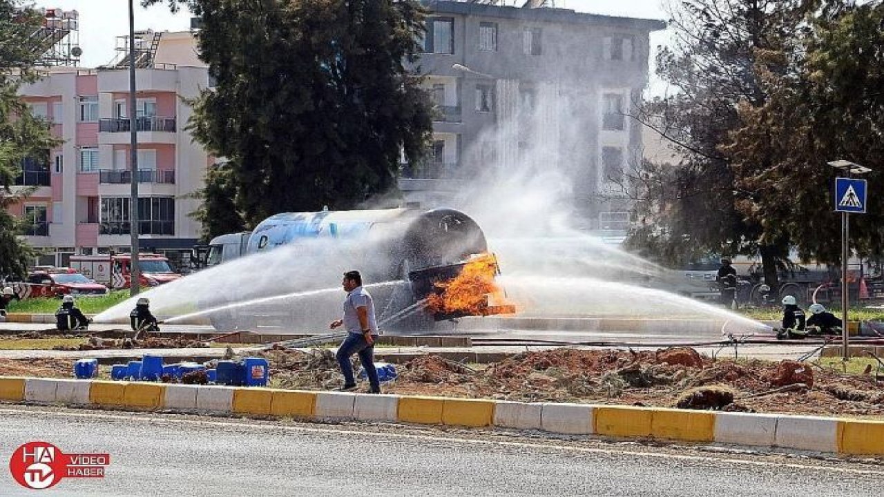 Antalya’da LPG tankeri 7,5 saattir yanıyor