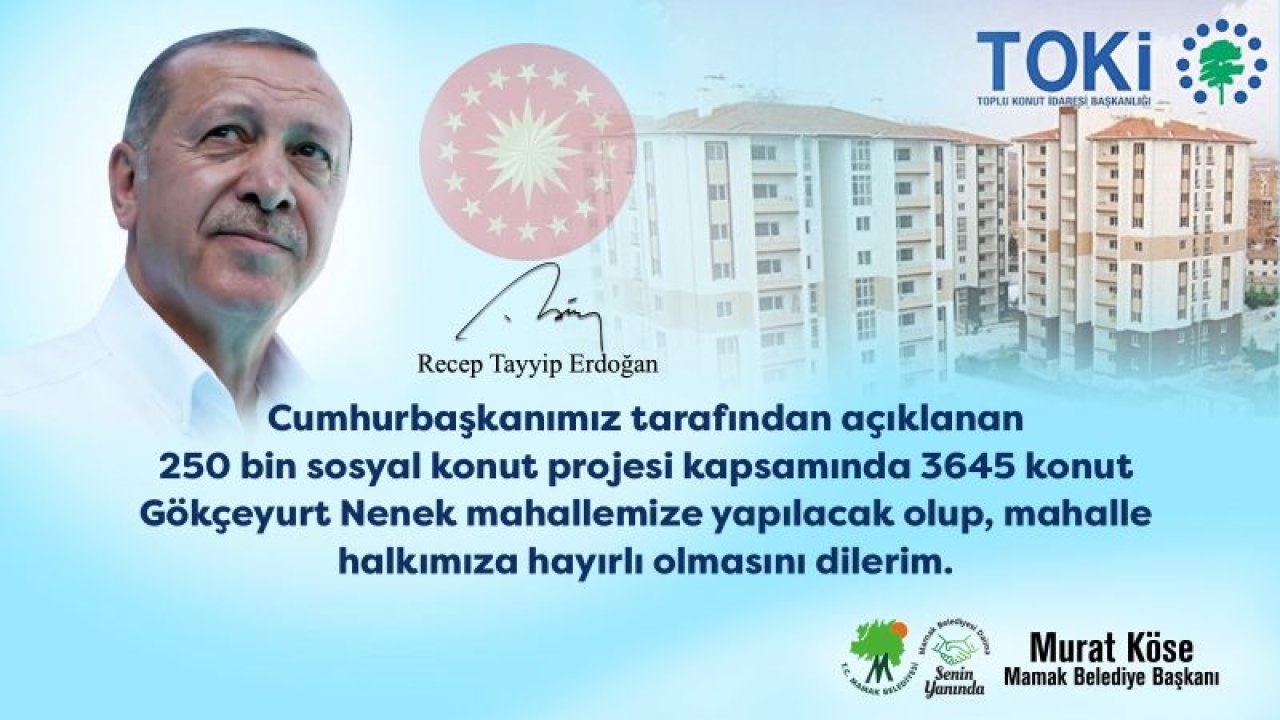 Ankara Haber; 18 Bin Konutun 3 bin 645’i Mamak’ta İnşa Edilecek!
