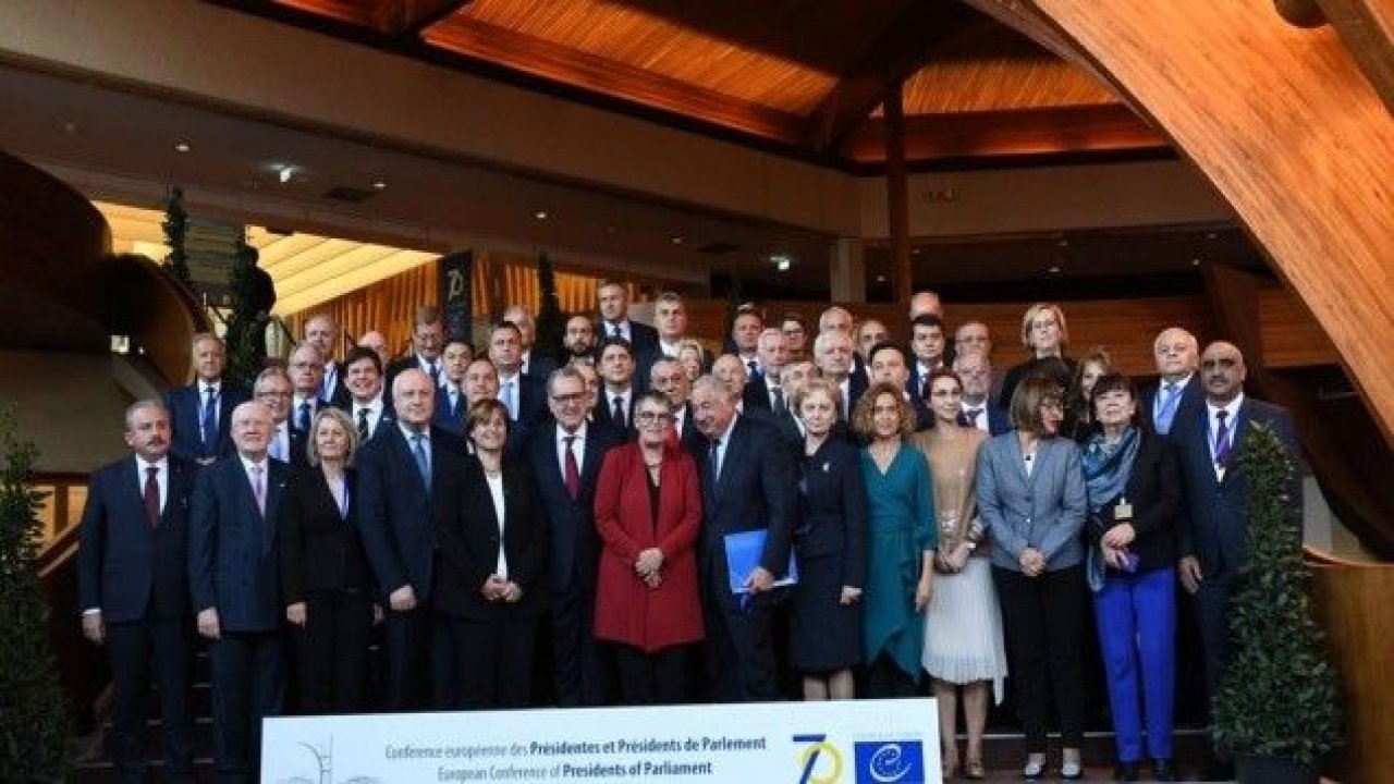 TBMM Başkanı Şentop, Parlamento Başkanları Konferansı aile fotoğrafında