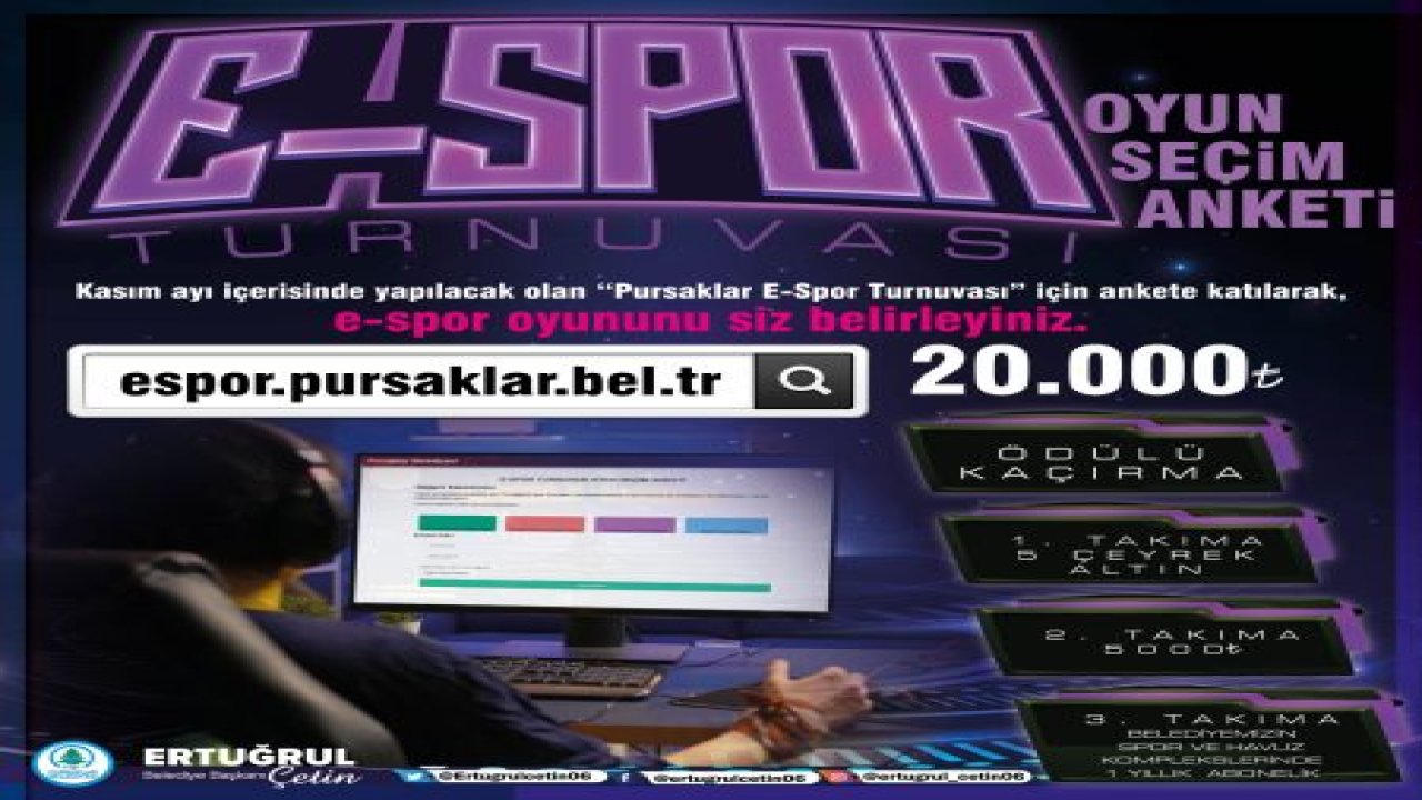 Ankara Haber; Pursaklar'da Gençler 2.E-Spor Turnuvası Oyununu Kendileri Seçiyor...