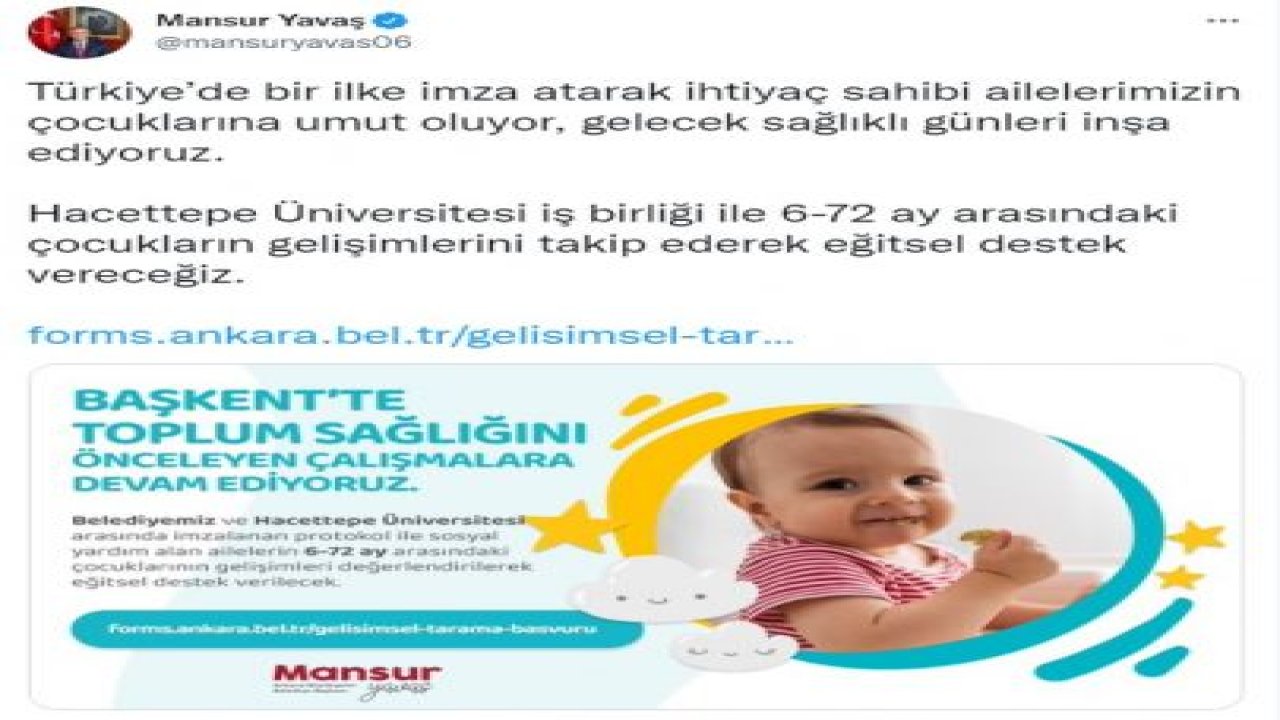 Türkiye’de İlk: Erken Dönem Çocuk Tarama Testi Ankara’da Başlıyor!