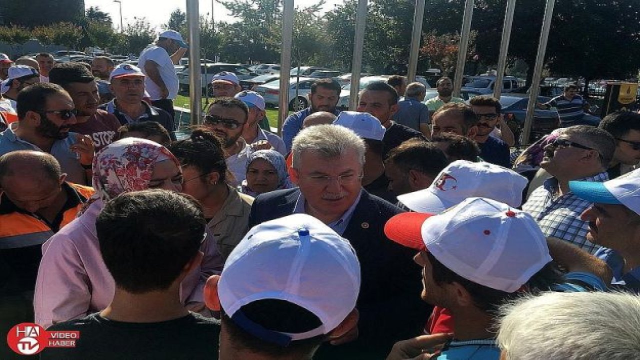 AK Parti Grup Başkanvekili Akbaşoğlu, İBB önündeki eyleme destek verdi