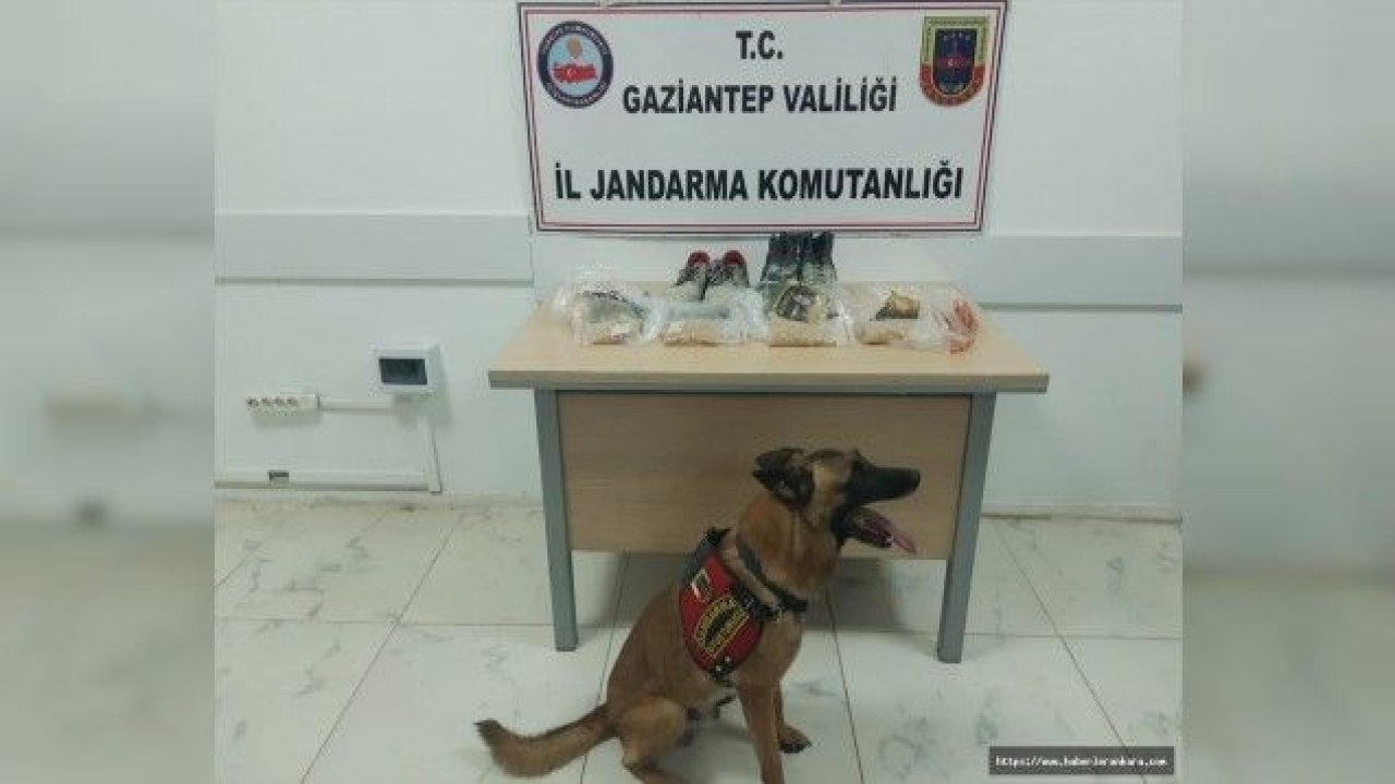 Gaziantep'te ayakkabıya gizlenmiş uyuşturucu hap ele geçirildi