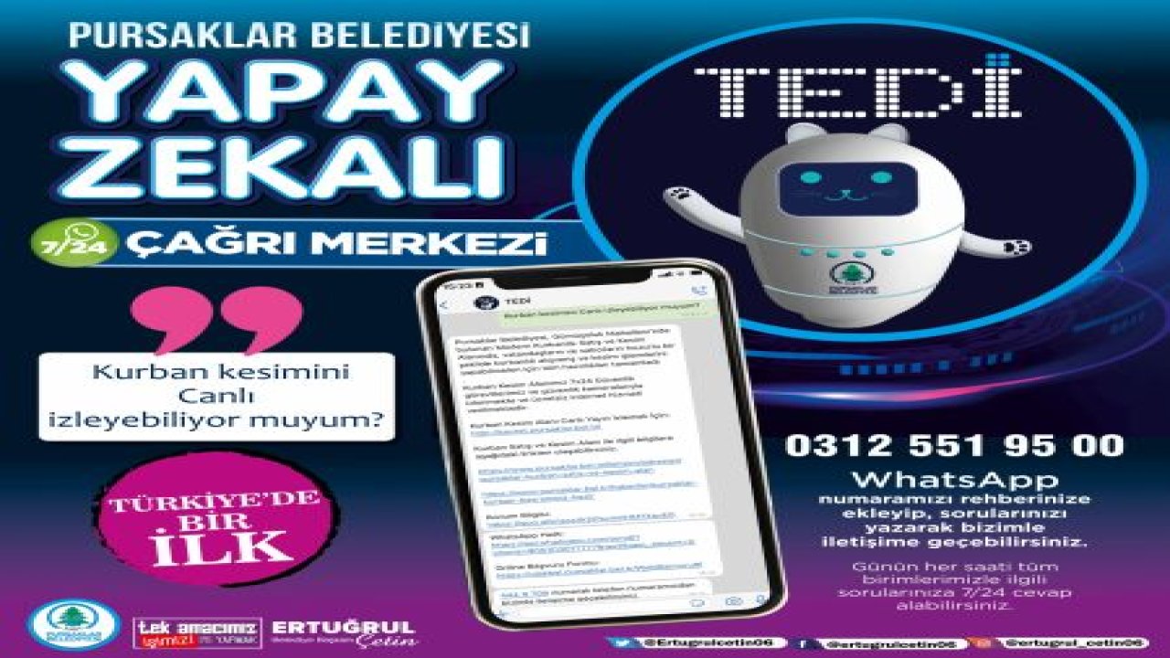 Ankara Haber; Pursaklar’da "TEDİ" İle Hayat Daha Kolay...