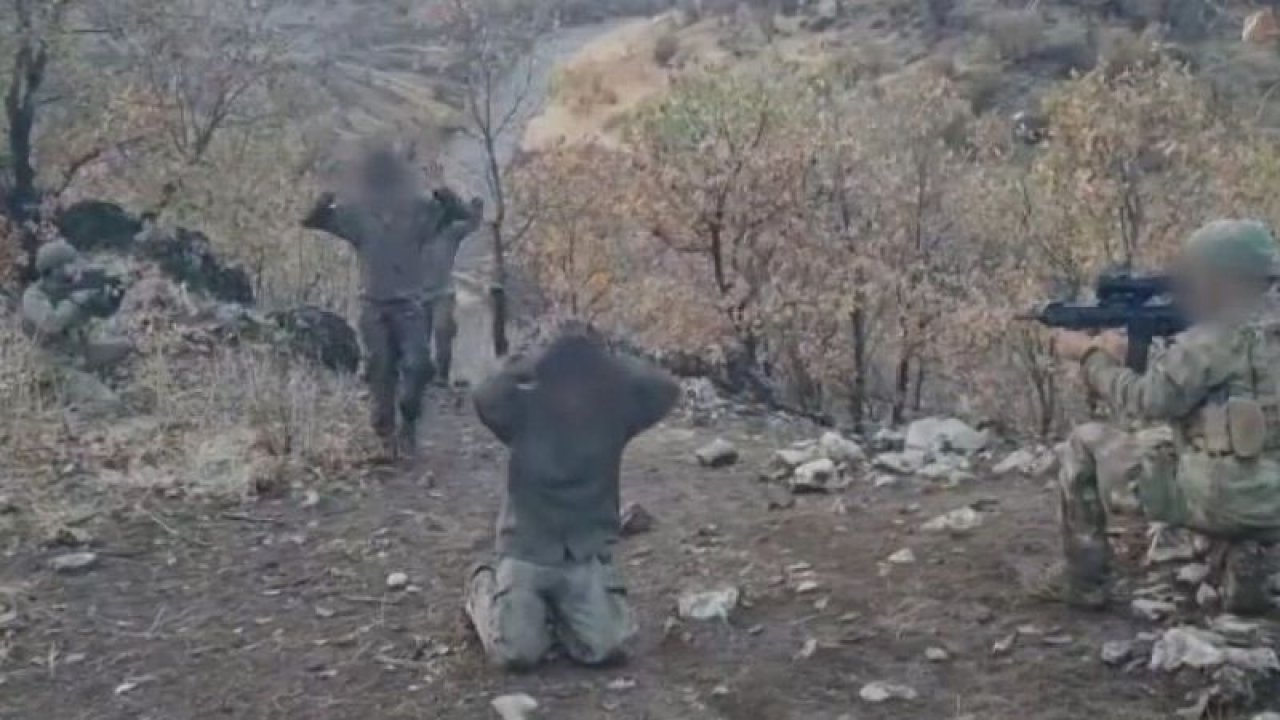 İşte 4 PKK'lı Teröristler Böyle Teslim Oldu!