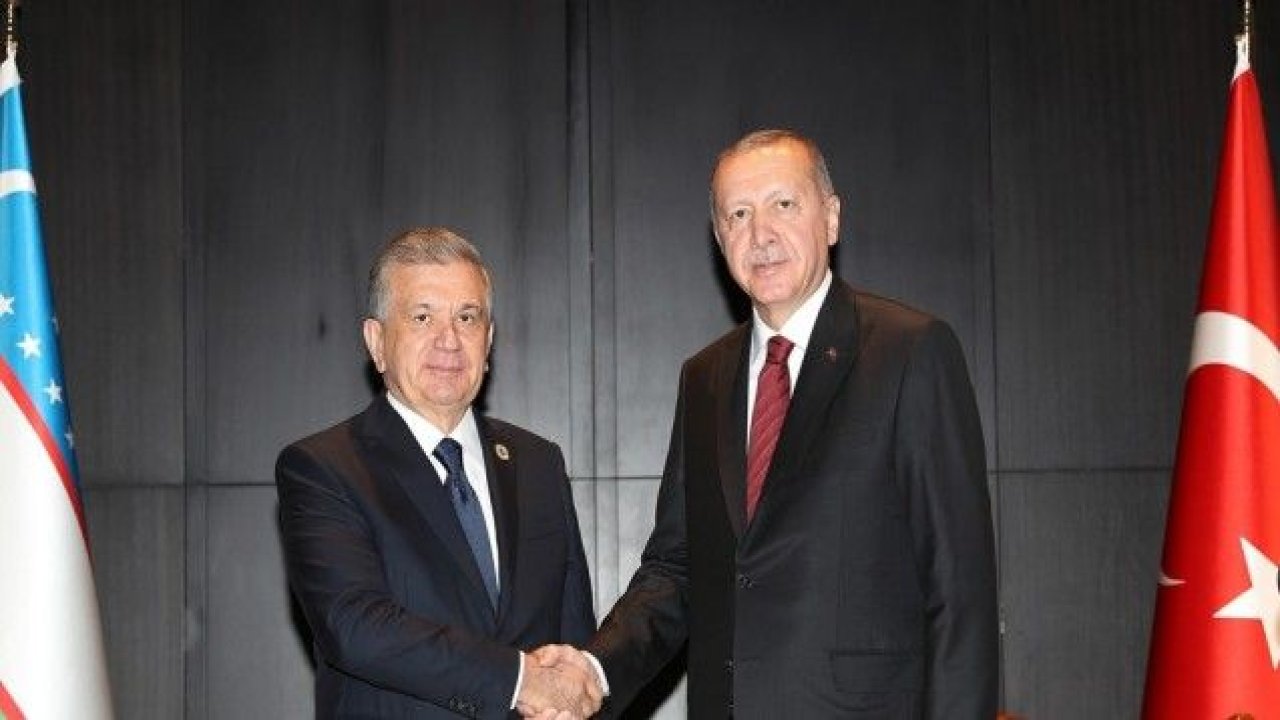 Cumhurbaşkanı Erdoğan Mirziyoyev ile görüştü