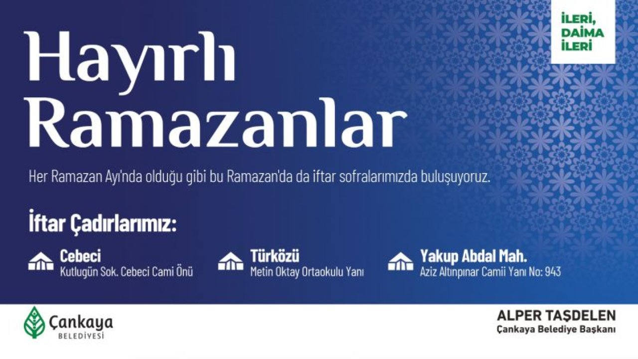 Ankara Haber: Çankaya’da Ramazan Sofraları Kuruluyor...