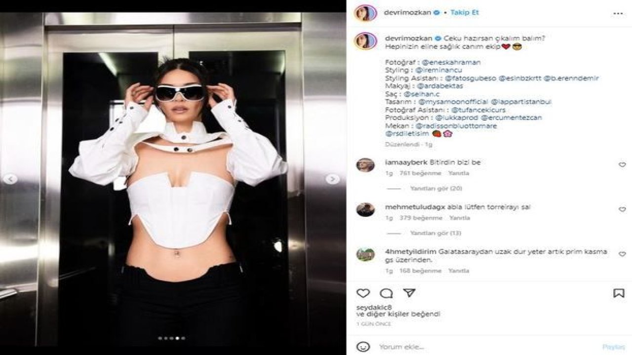 Devrim Özkan’ı Gören Kendall Jenner Sanıyor! Öyle Bir Dekolte Yok; “Bitirdin Bizi Be!” Yorumlar Gırla…